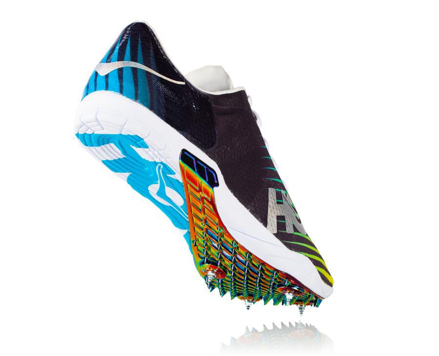 Hoka One One Spikes Mens Black/White - Speed Evo R - 31047MXCZ